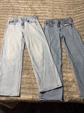 Old Navy Mid-Rise Wide Leg 6 Women's Jeans